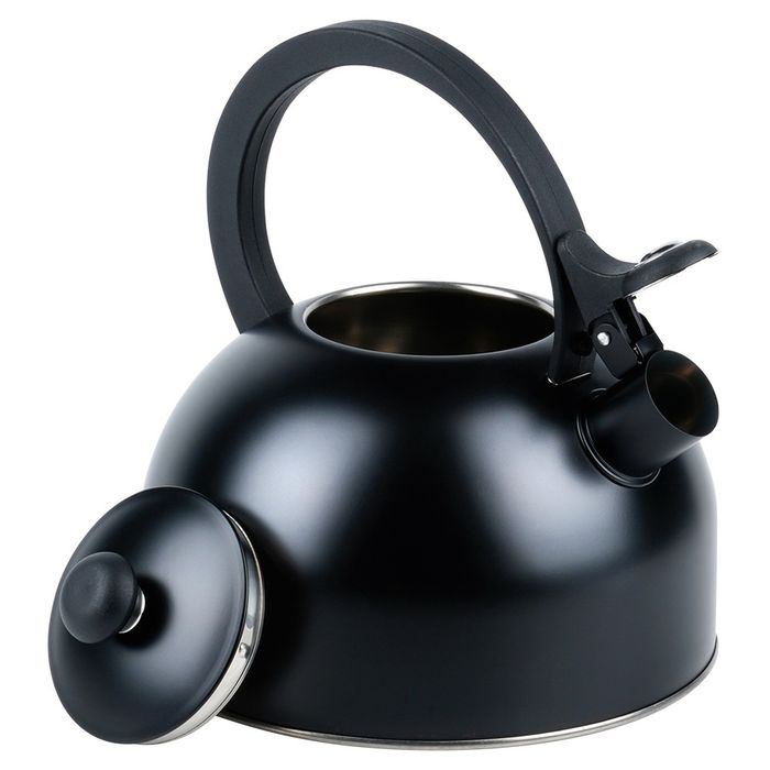 Czajnik z gwizdkiem stalowy czarny 3 l