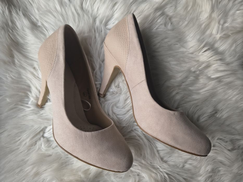 Buty ślubne weselne jasny róż WideFit extra comfort r. 40/41