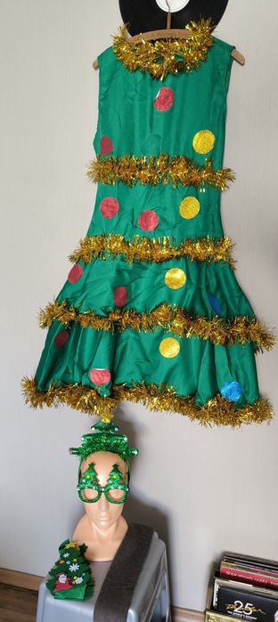 Kostium damski strój przebranie choinka Christmas tree M święta komple