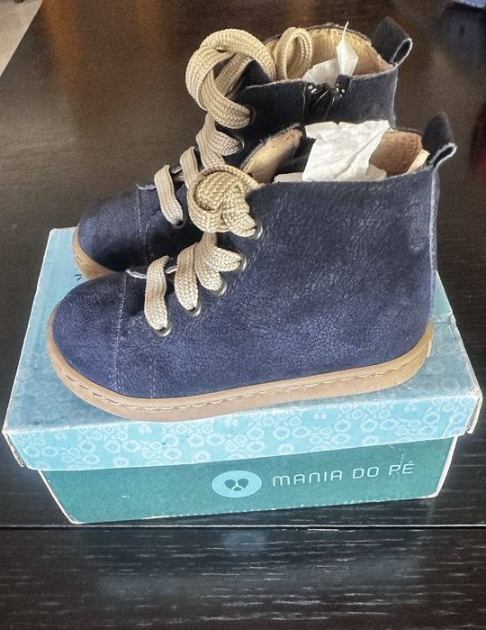 Botas Pele Camurça Mania do Pé | Azuis | Tamanho 21