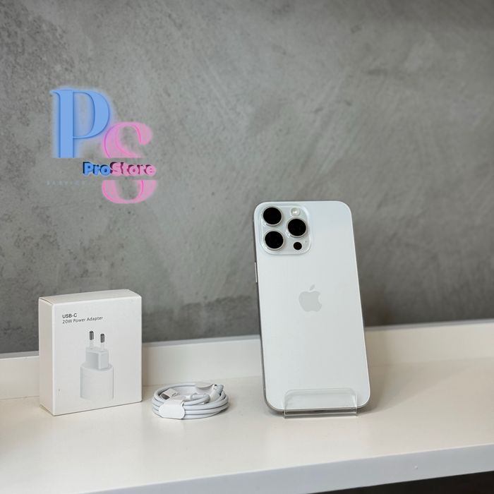 iPhone 15 Pro Max 1Tb White Titanium | Bateria 90% | FV/Gwarancja