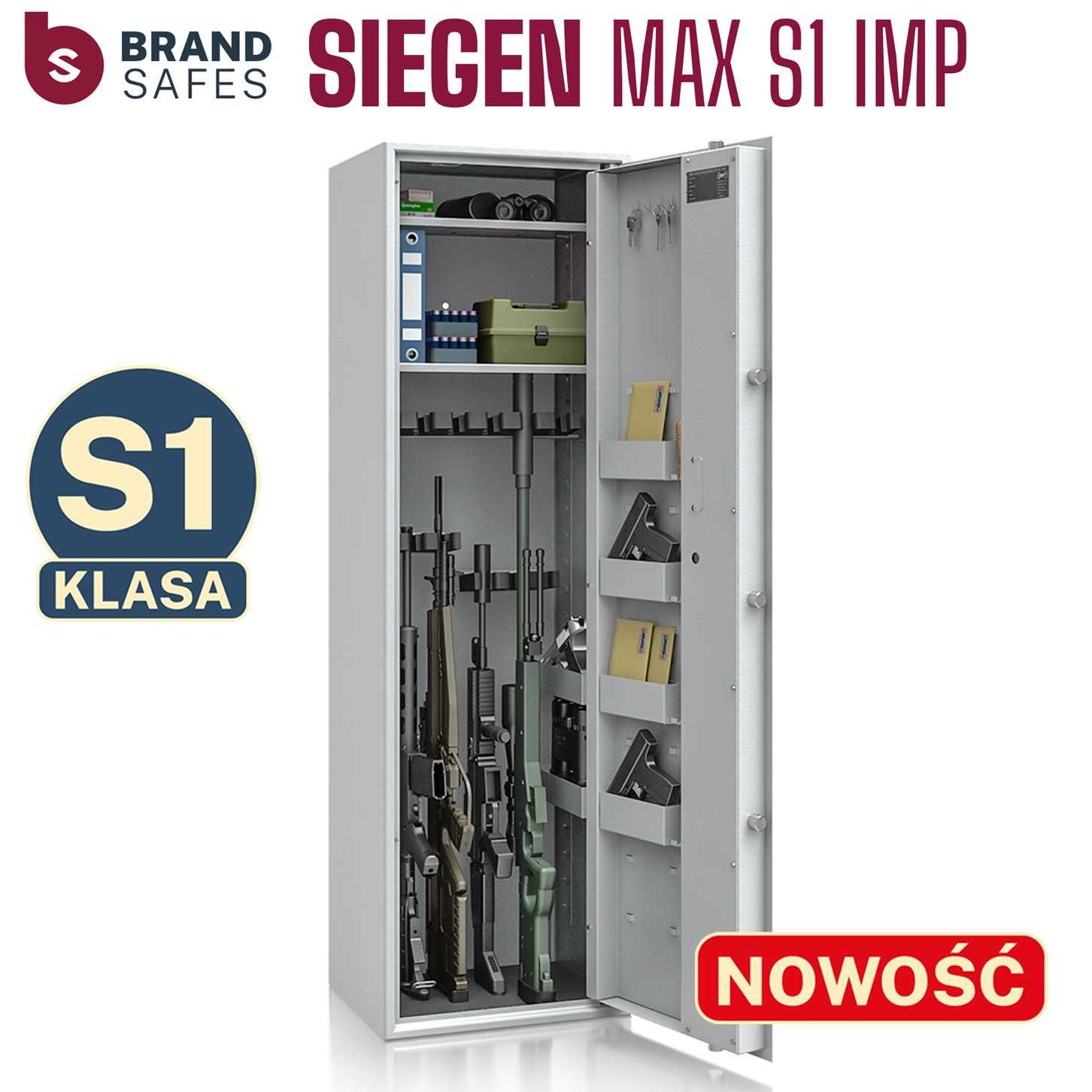 Szafa na broń SIEGEN MAX kl S1 12 szt. broni 82.01