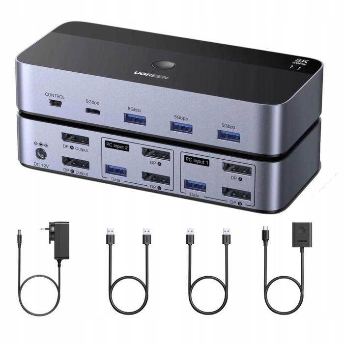 Przełącznik Ugreen AK700 Switch kvm DisplayPort 8K