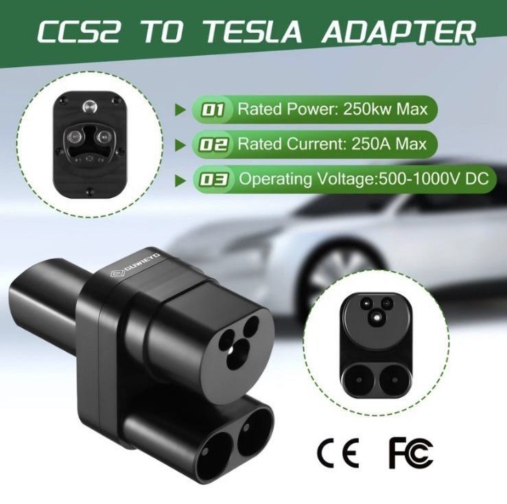 Адаптер переходник CCS combo 2 для USA Tesla 3/S/X/Y