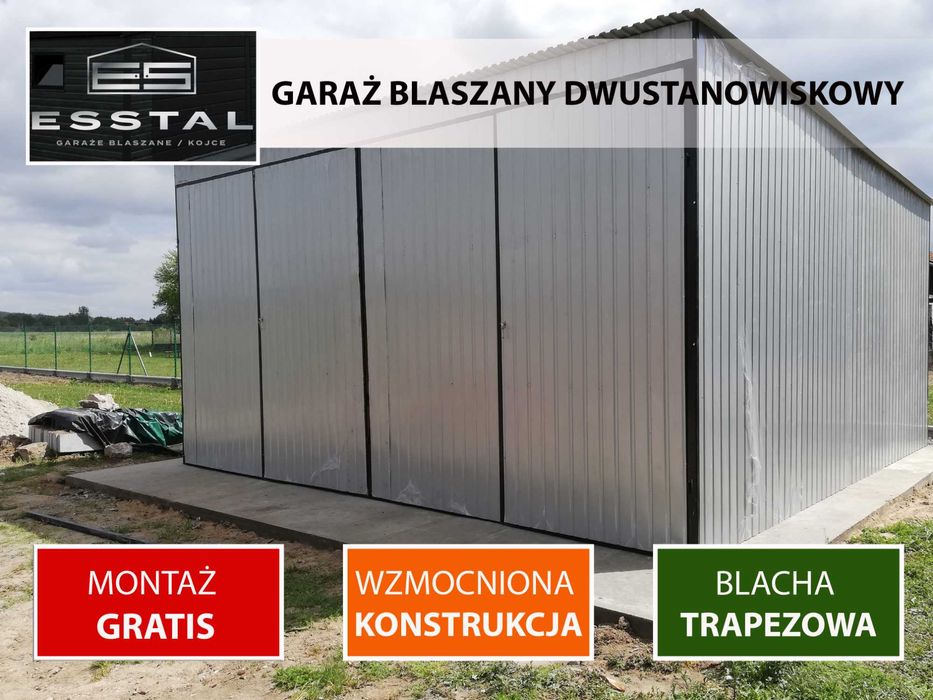 Garaż Blaszany Jednospadowy ,Garaże Blaszane | Wiaty | Hale |-ESSTAL*