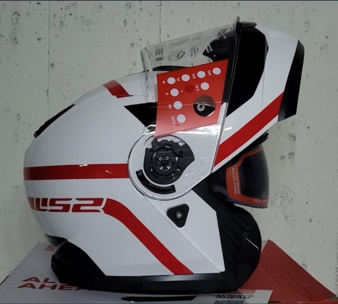 Capacete LS2 FF908 Strobe II White/ Red ( L )( NOVO )