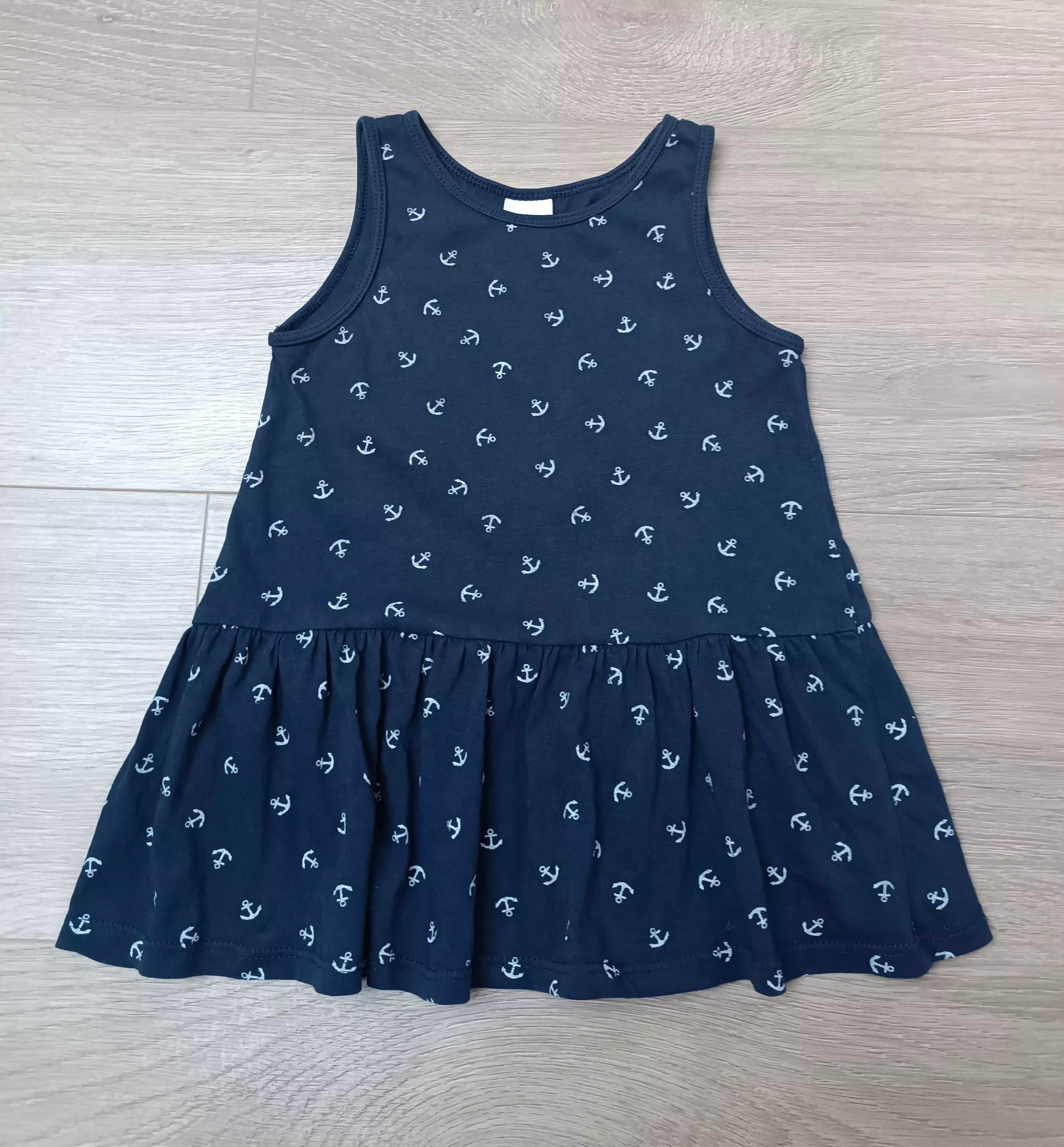 Sukienka granatowa kotwice 'H&M' 74