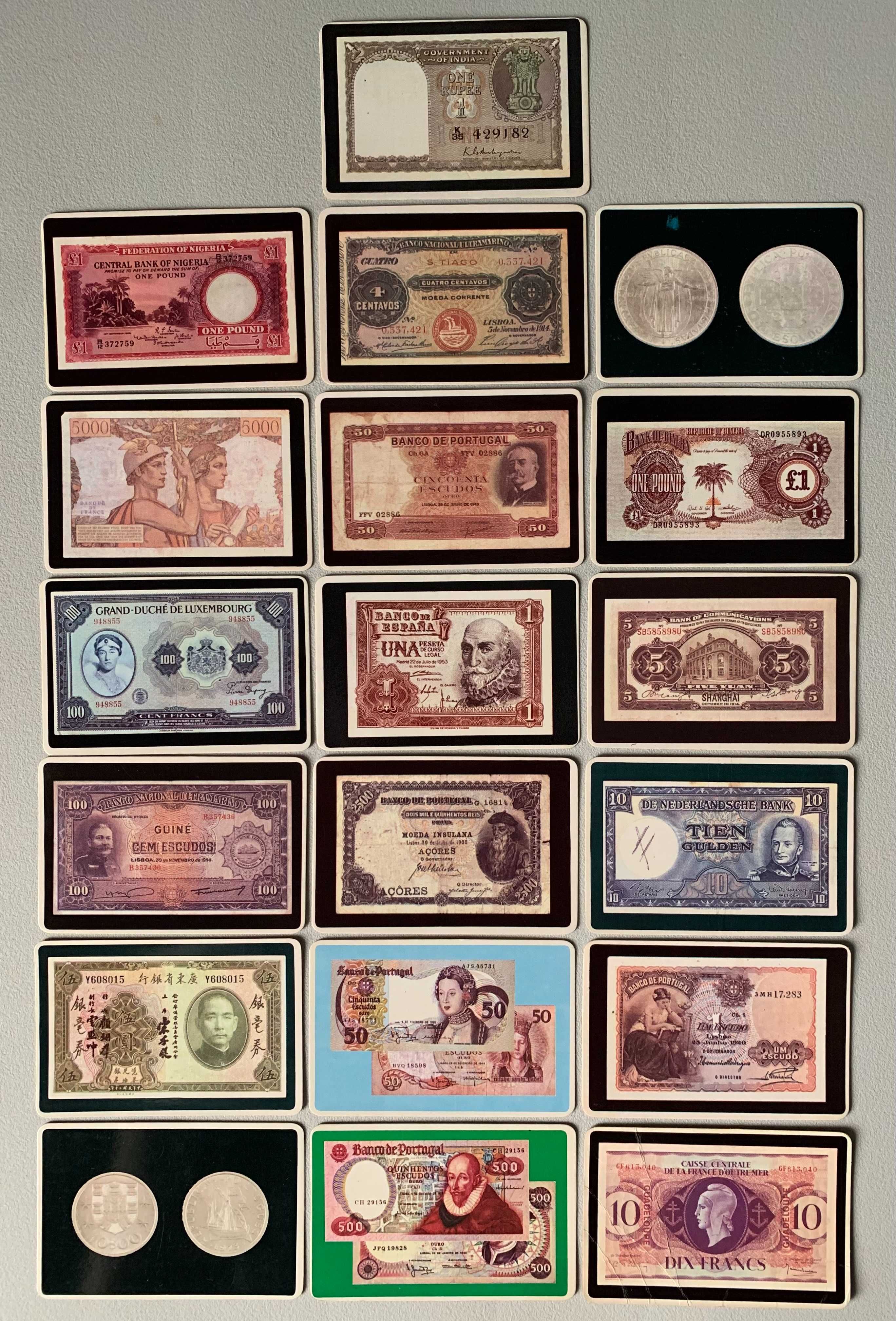 Calendários de 1985 - Moedas e Notas do Mundo (preço unitário)