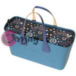 Granatowy organizer do OBAG CITY OCITY chocomay 2 kieszenie beż oMay