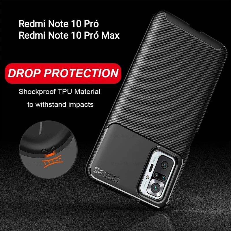 Capa T/ Fibra Carbono Xiaomi Redmi Note 10 Pro / Redmi Note 10 Pro Max