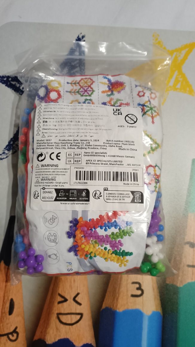 Klocki przestrzenne 3d kwiat