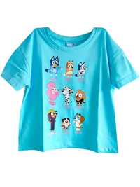 Luźna bluzka z krótkim rękawem t-shirt dziecięcy Bluey Dingo 110