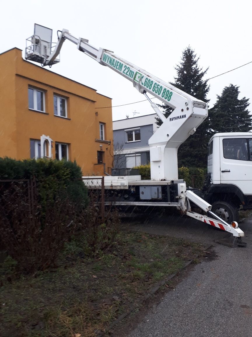 Usługi  podnośnikiem koszowym  22m  zwyżka  Inowrocław