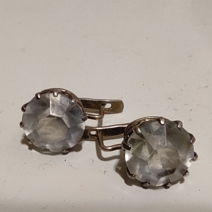 Серьги серебро с позолотой 875