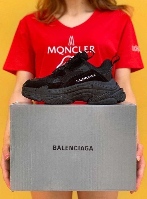 Buty czarne Balenciaga Triple S All Black 36-44