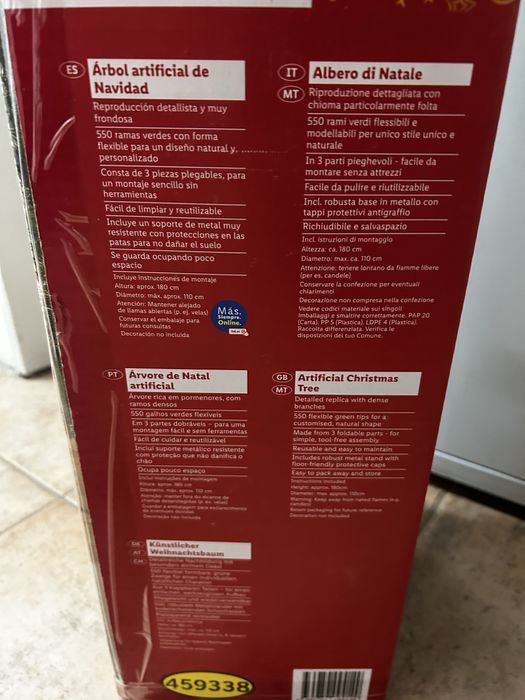 Árvore de Natal 180cm