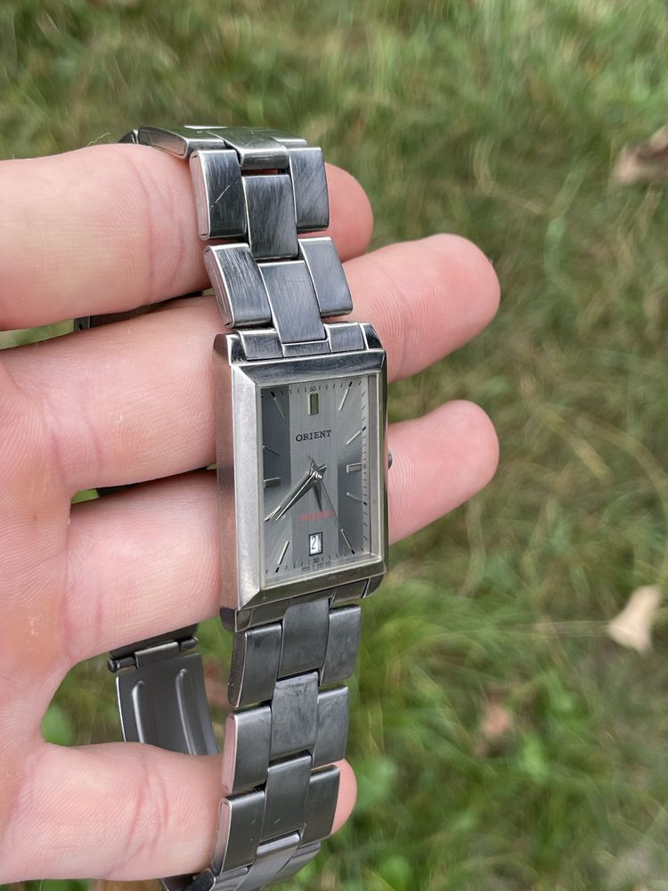 Титановий Orient Titanium Quartz чоловічий японський годинник