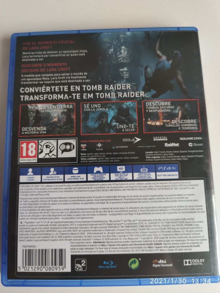 Shadow of the Tomb Raider PS4