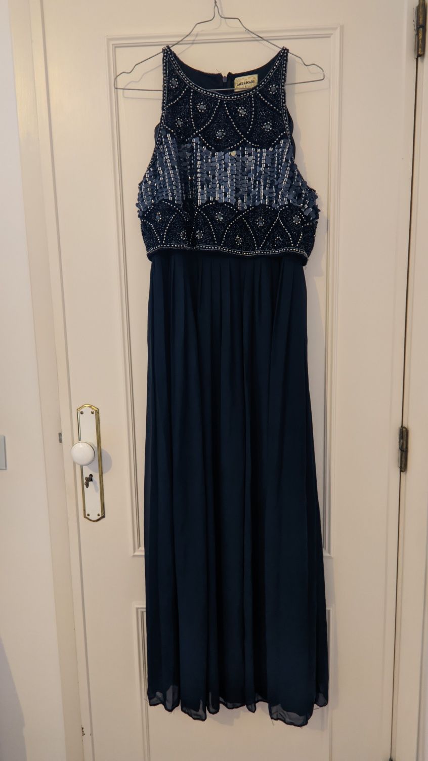 Vestido Cerimónia azul royal/Marinho Marca: Lace&Beads