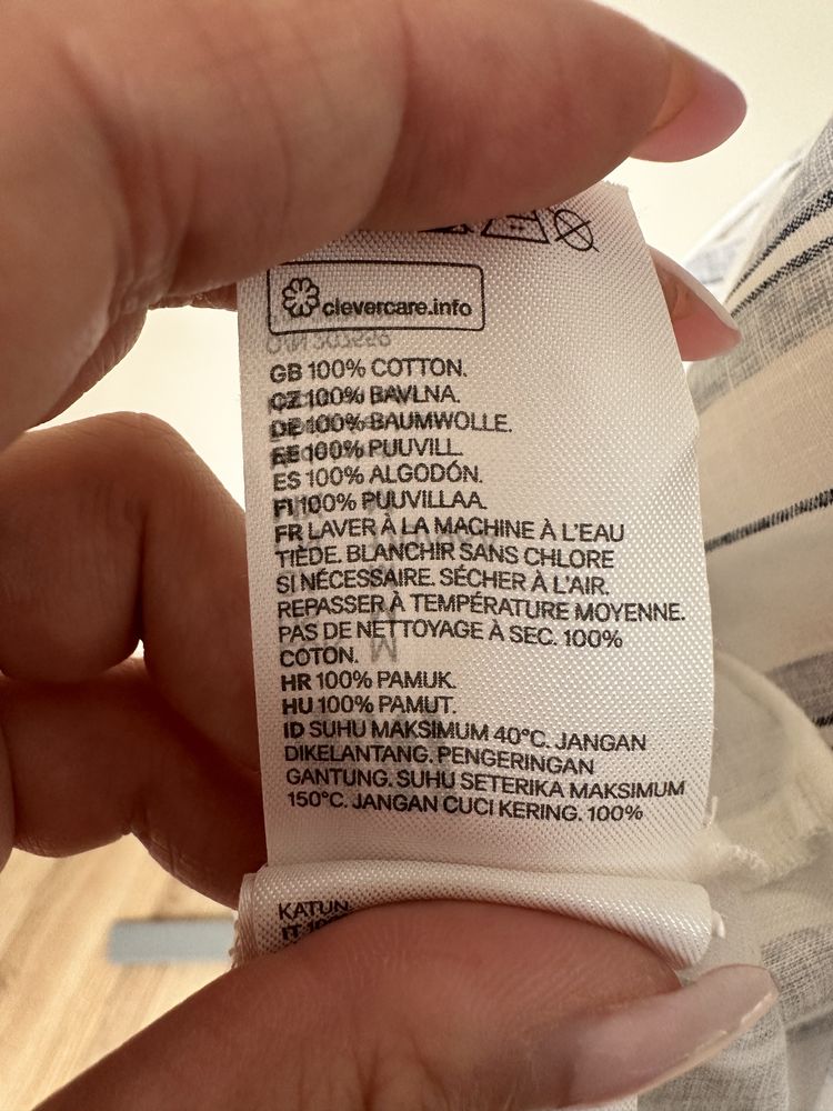 Bluzka koszula w paski H&M rozmiar M bawełna