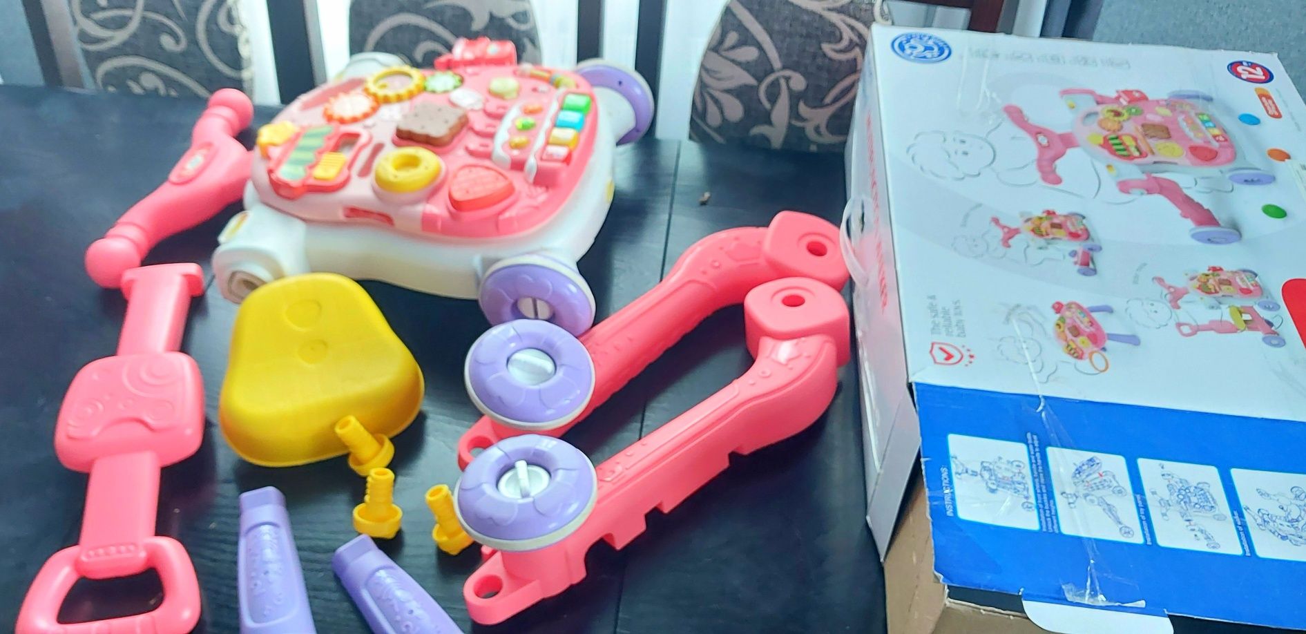 Багатофункціональні ходунки Woopie Baby 5 в 1 рожеві