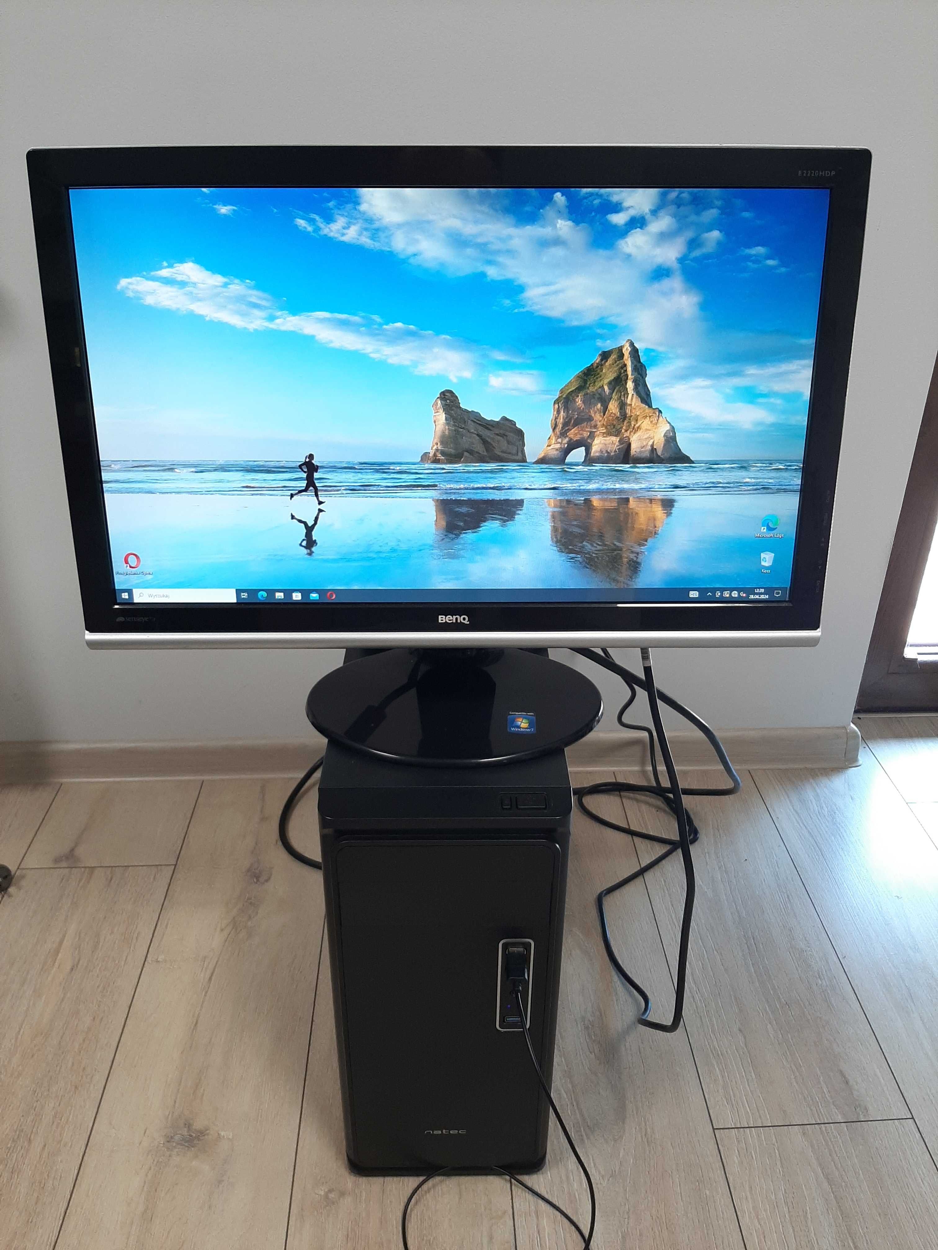 Komputer stacjonarny plus monitor BenQ 21,5 E222OHDP.