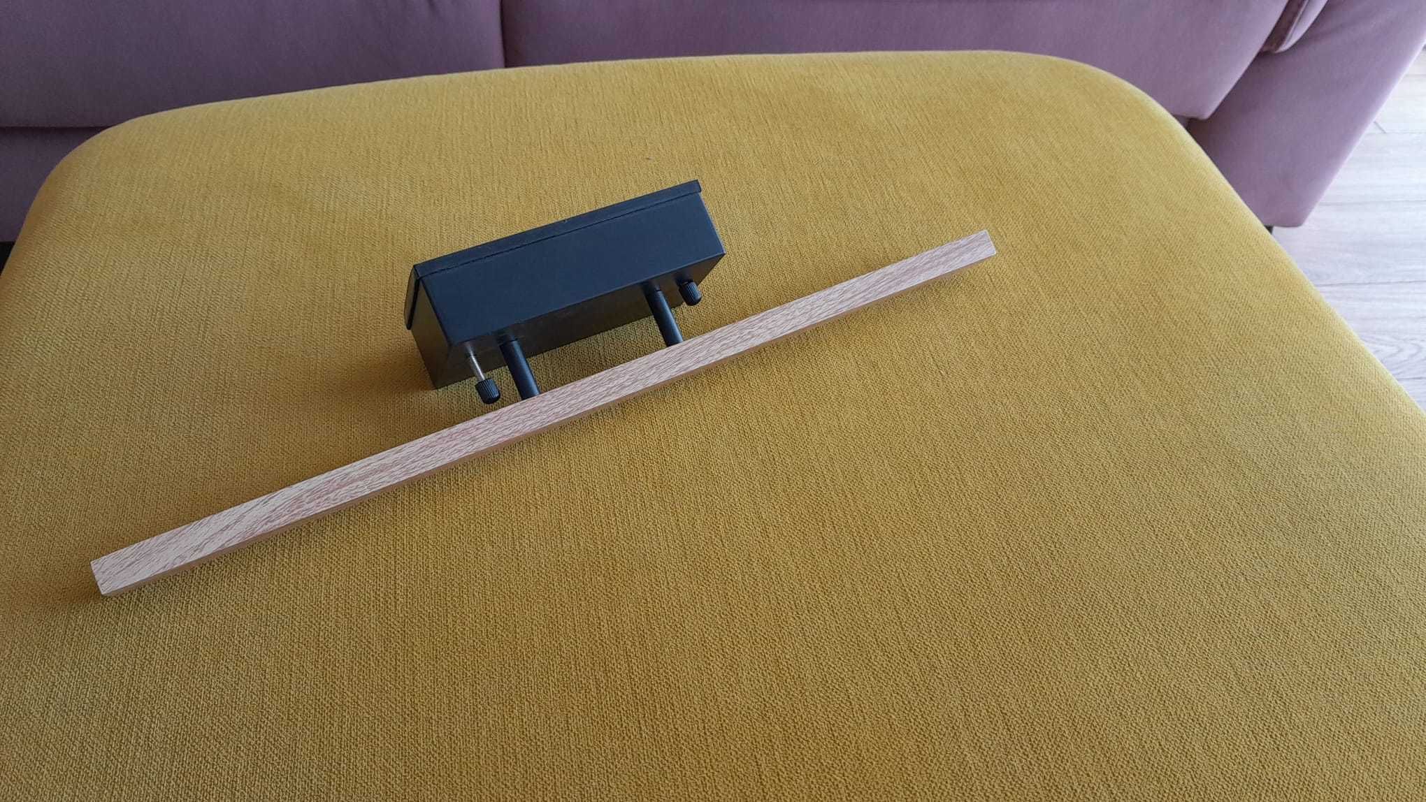 Linea kinkiet łazienkowy LED czarny/imitacja drewna