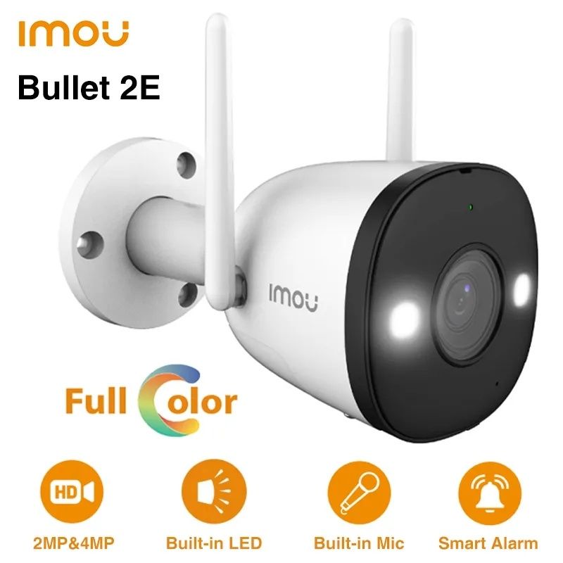 Вулична WIFI IP відеокамера Dahua IMOU Bullet 2E 4MP IPC-F42FP fullcol