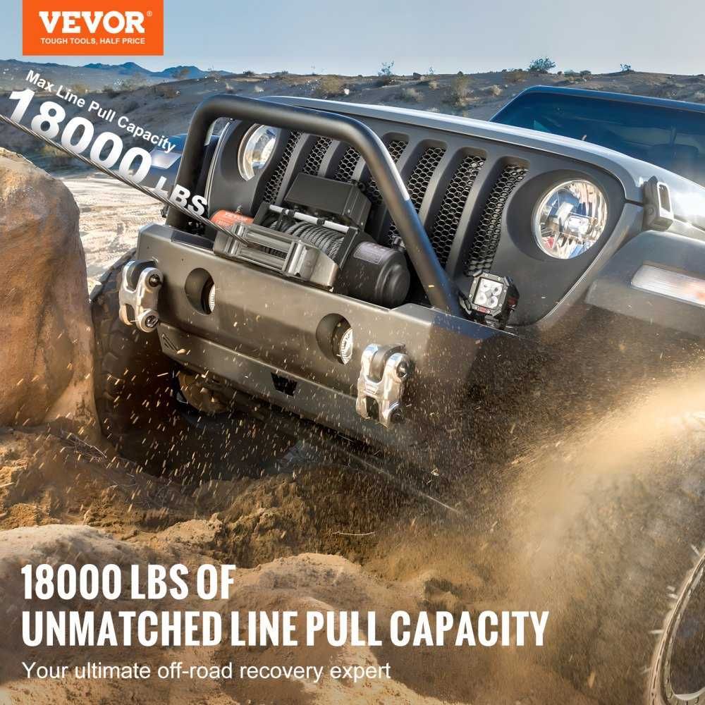 [NOVO] Guincho Elétrico c/ Comando para 4x4 • 8.2 Toneladas • Cabo Aço
