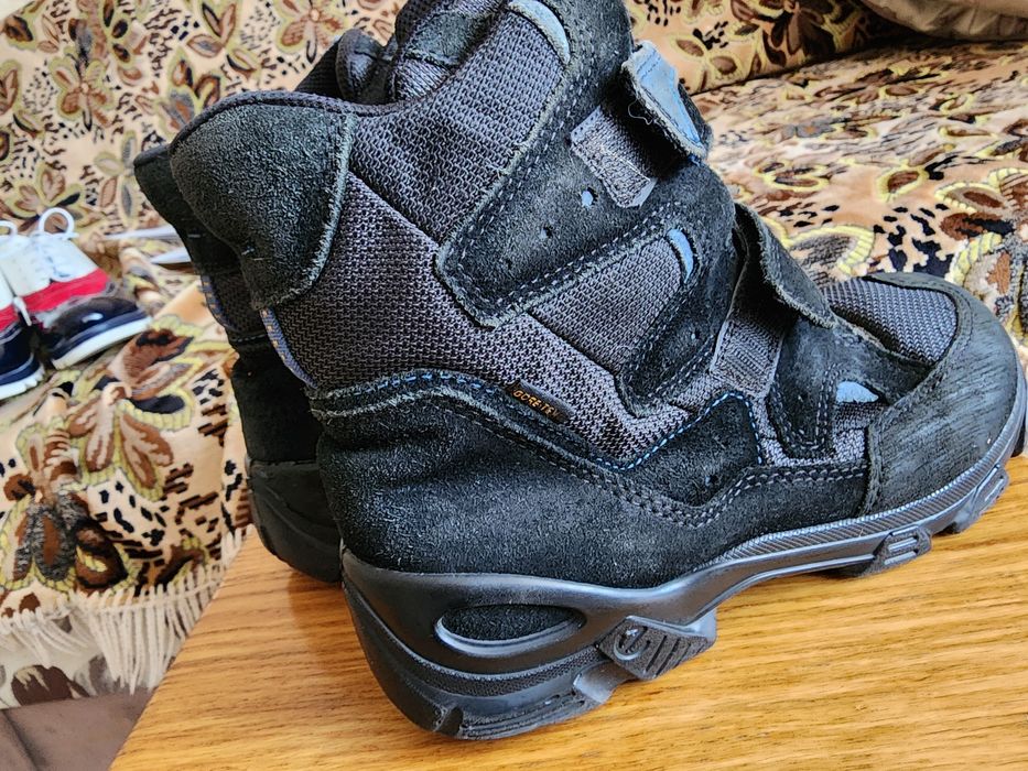 Зимові ботинки, черевики ecco, оригінал, натуральна замша, текстиль