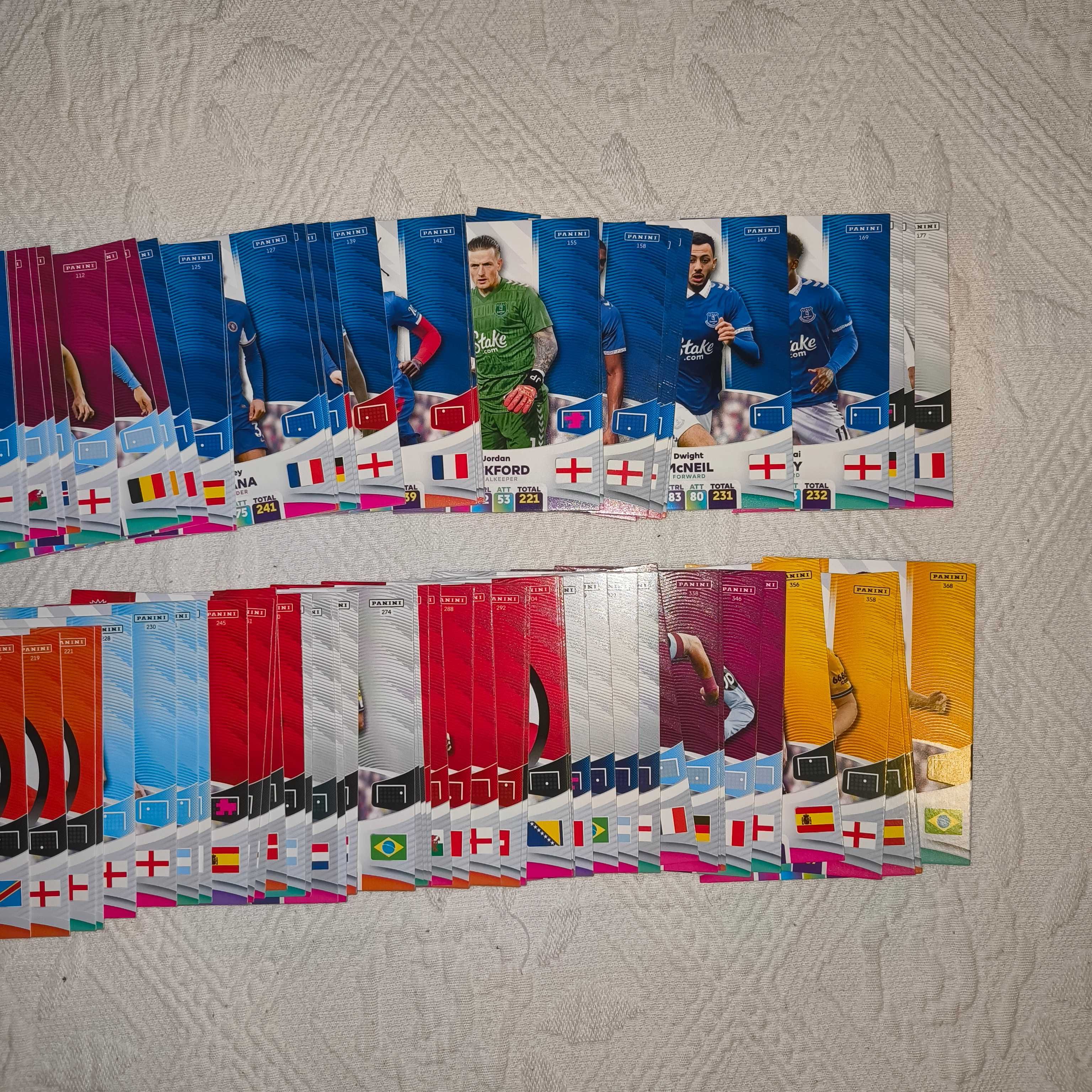 Lote 124 Cartas Premier League 2024 Panini