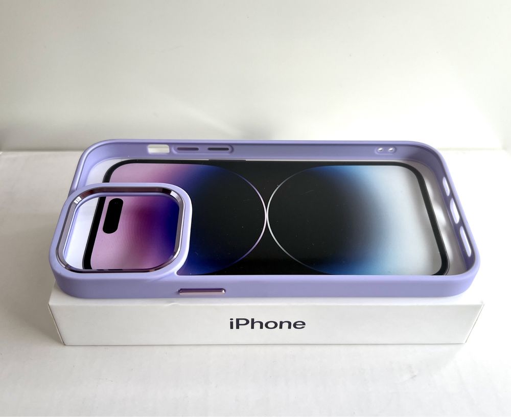 Чехол на IPhone 14 Pro Max фиолетовый /14 plus purple, топ качество