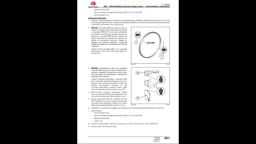 Massey Ferguson INSTRUKCJE NAPRAW serwisowe WSZYSTKIE modele !!!