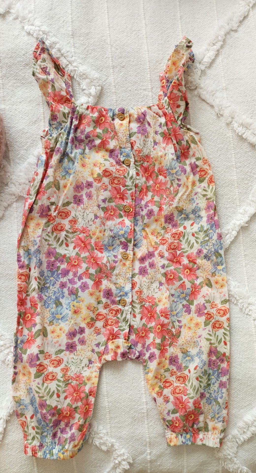 Kombinezon rampers floral kwiatuszki h&m