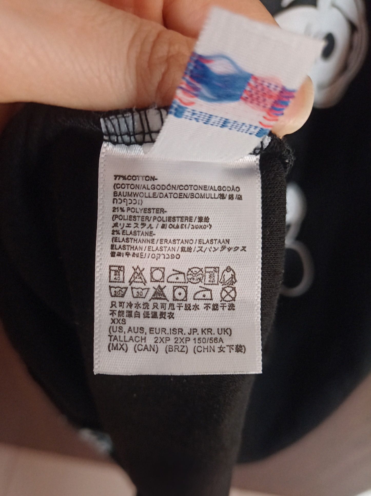 Brandy Melville sukienka S 36 Myszka Miki czarna bawełna USA