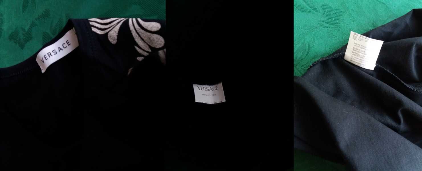 Markowy T-shirt koszulka premium v-neck VERSACE LV M / L !