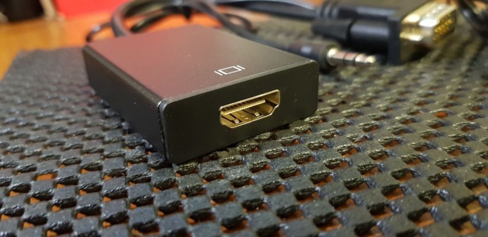 Конвертер адаптер с VGA на HDMI+аудио 1080 VGA2HDMI переходник монитор