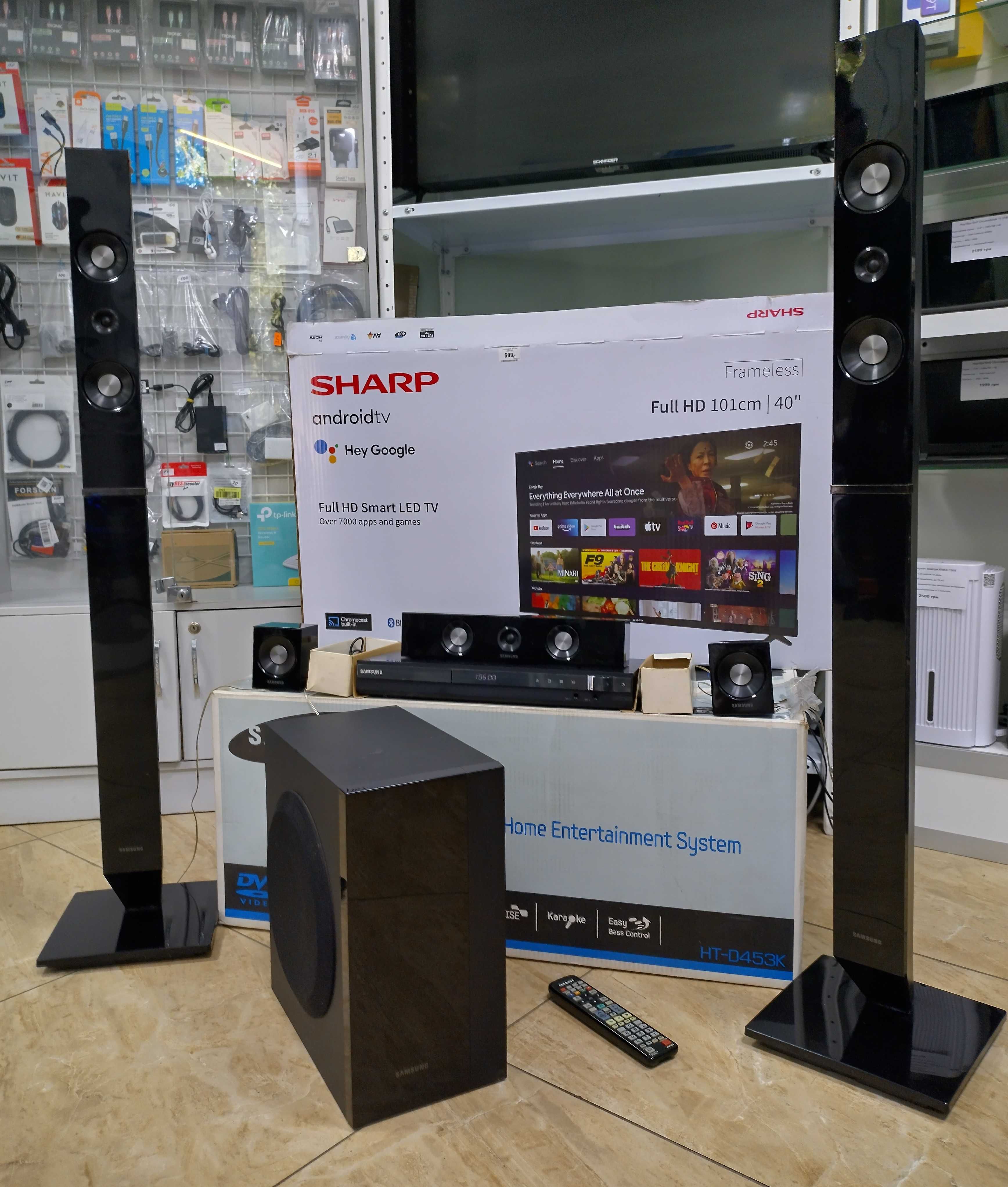 Якісна акустика, домашній кінотеатр з DVD Samsung HT-D453K