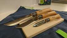 Набор кухонных ножей OPINEL  NOMAD Франция + доска нарезки + полотенце