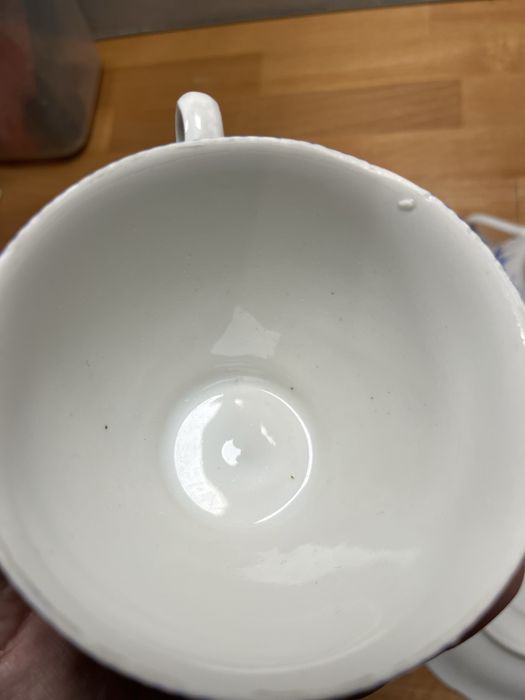 Dwie filiżanki Ćmielów recznie malowane