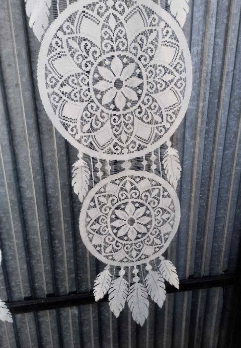 Panel, firanka łapacz snów koloru lnianego 43 x 140