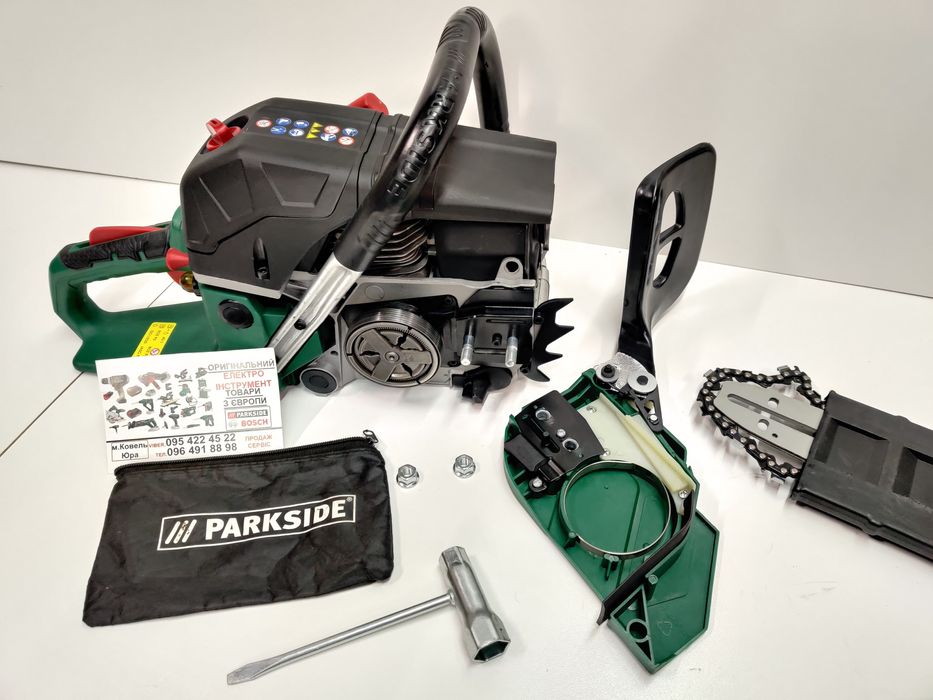 НОВ цепна бензопила сГермани Parkside PBKS 53/2кВт/53см.куб/бензо пила
