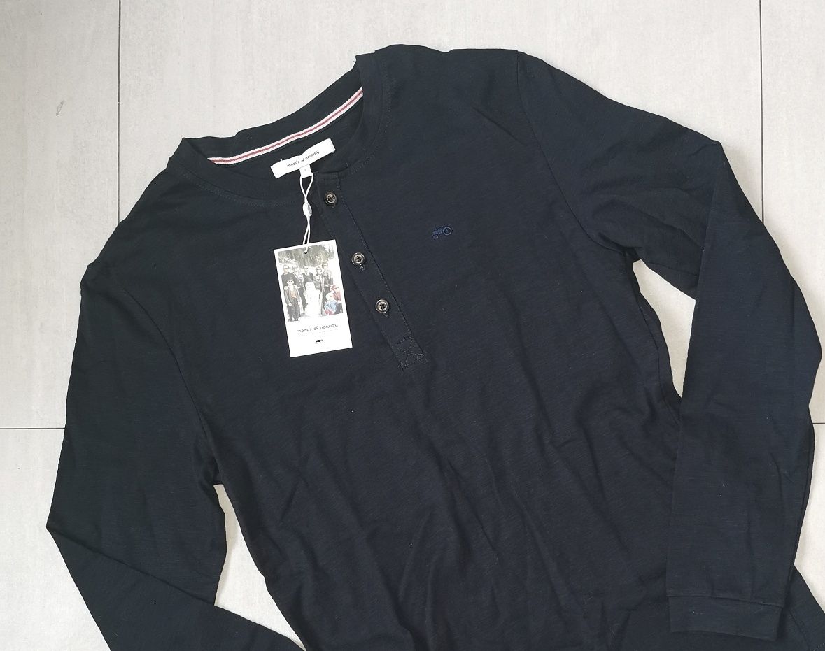 Moods of Norway r. S nowa granatowa koszulka longsleeve