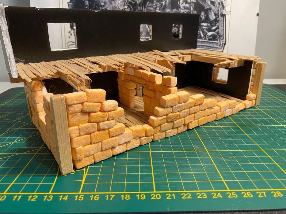 Warhammer, Mordheim, Frostgrave - bloczki kamienne 1,5 x 1 x 1 cm.