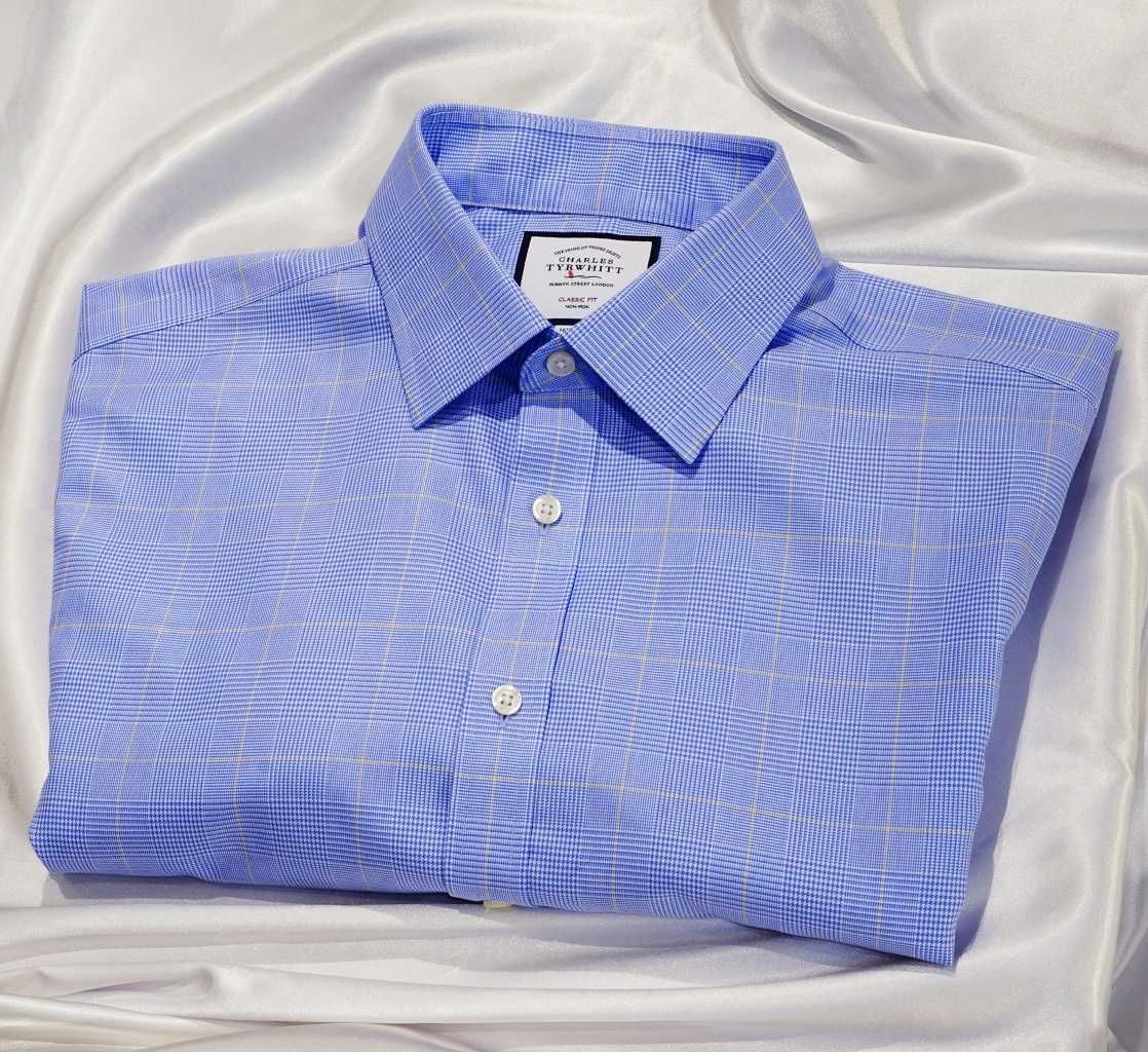 Charles Tyrwhitt koszula L/XL 42 Prince Wales Check  Non iron eton hb