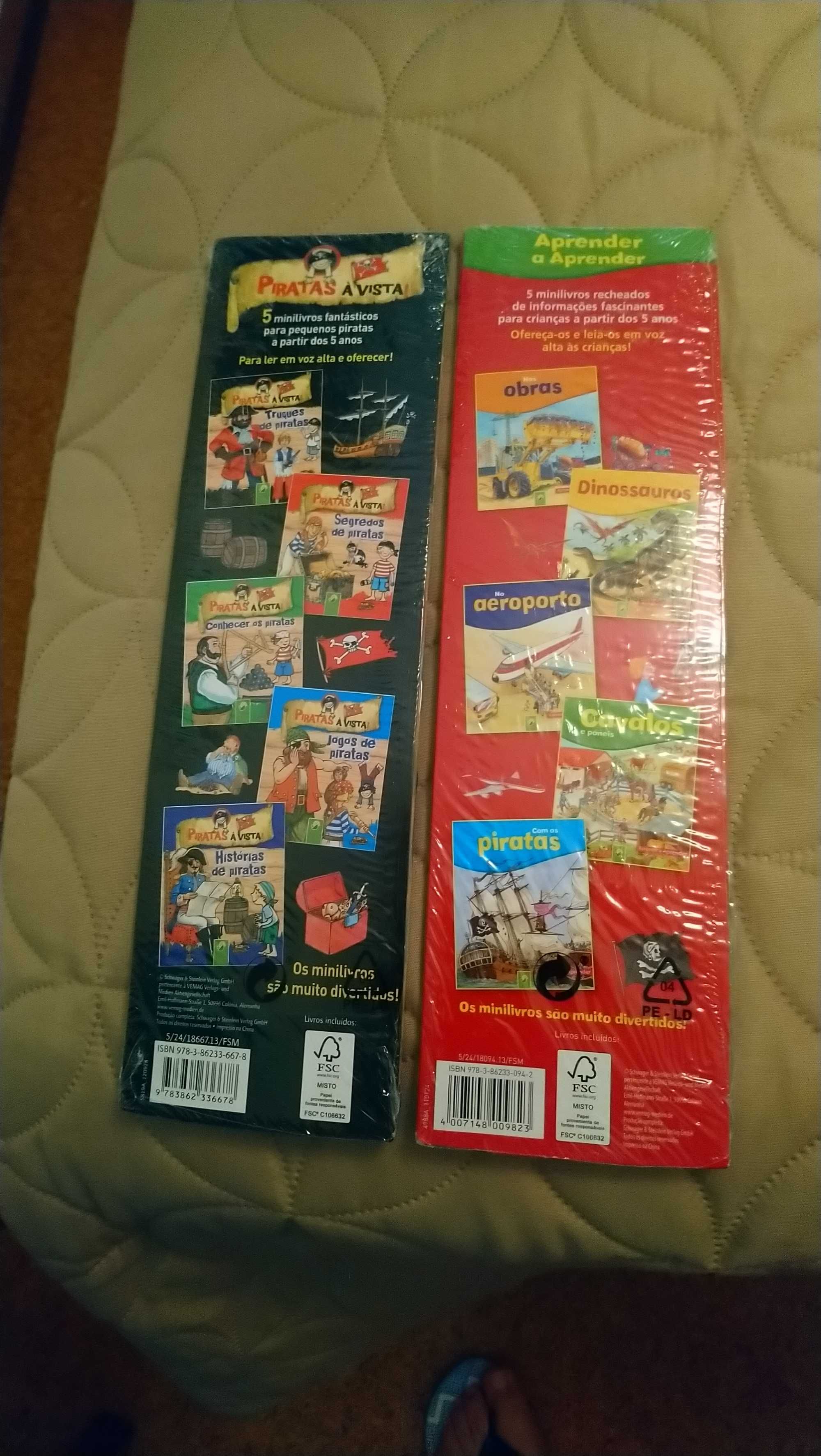 Conjunto de 5 mini livros para crianças a partir dos 5 anos (novos)