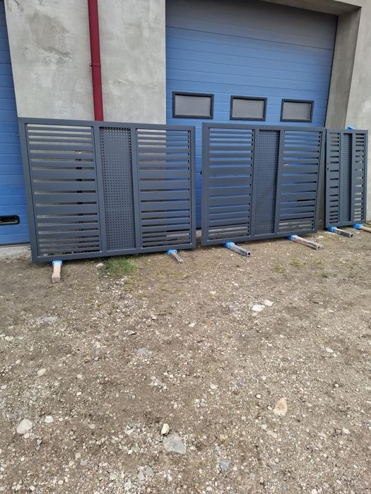 Brama dwuskrzydłowa palisadowa ocynk dostępną od ręki