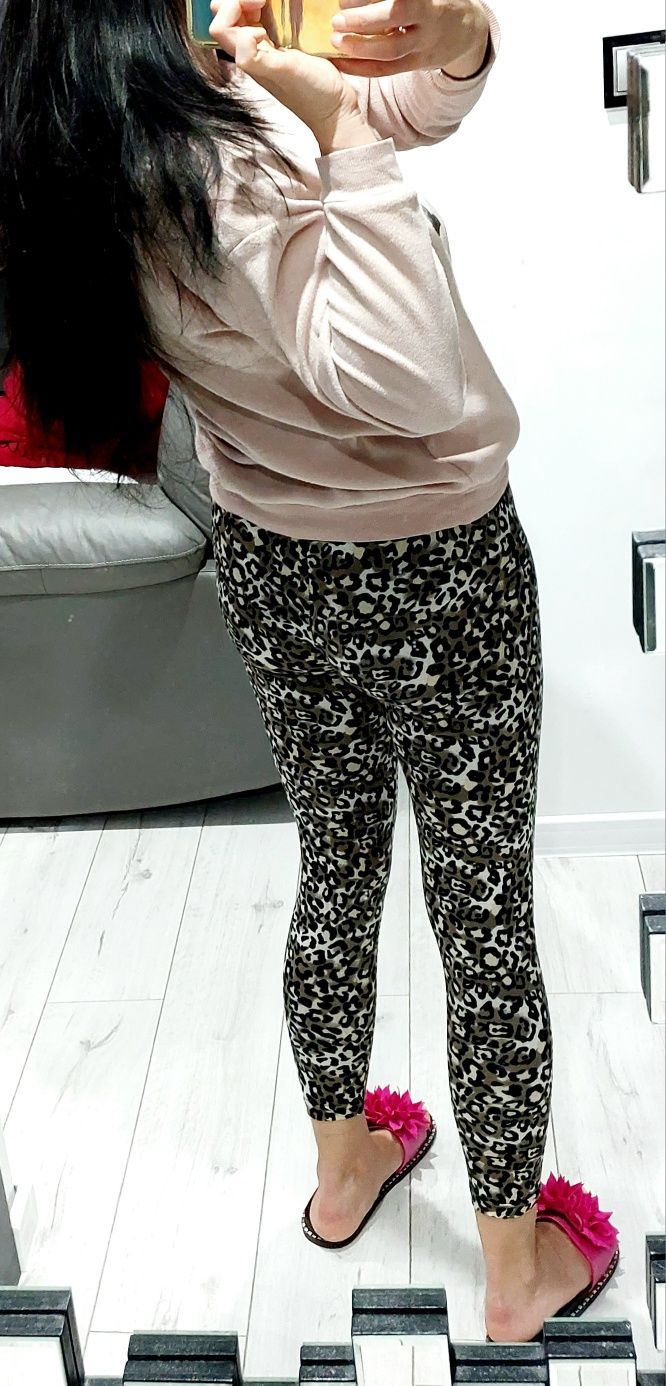 Legginsy e panterke, lampart roz. S/M okazja