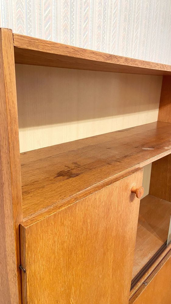 Szafa szafka bibliotekarka z drewna w stylu vintage PRL
