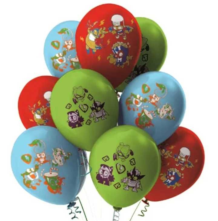 Superthings Zings balony lateksowe zestaw mix 12szt urodziny Enigma